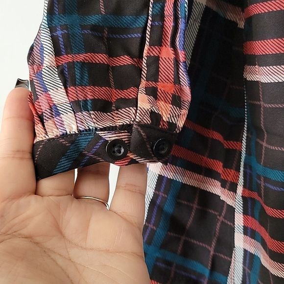 NWT Torrid Plaid 3/4 sleeve top, Large - Picture 5 of 6